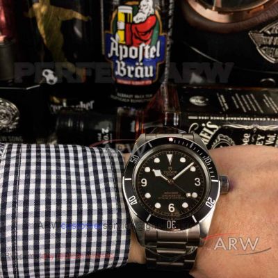 Perfect Replica Style Tudor Black Bay Bronze 43MM Watch - Black Dial Stainless Steel Case 